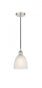 Castile - 1 Light - 6 inch - Polished Nickel - Cord hung - Mini Pendant (3442|616-1P-PN-G381-LED)