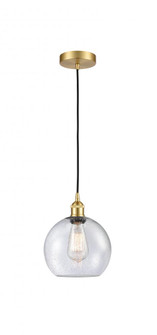 Athens - 1 Light - 8 inch - Satin Gold - Cord hung - Mini Pendant (3442|616-1P-SG-G124-8)