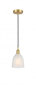 Brookfield - 1 Light - 6 inch - Satin Gold - Cord hung - Mini Pendant (3442|616-1P-SG-G441-LED)