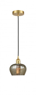 Fenton - 1 Light - 7 inch - Satin Gold - Cord hung - Mini Pendant (3442|616-1P-SG-G96-LED)