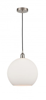 Athens - 1 Light - 12 inch - Brushed Satin Nickel - Cord hung - Mini Pendant (3442|616-1P-SN-G121-12-LED)