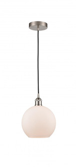 Athens - 1 Light - 8 inch - Brushed Satin Nickel - Cord hung - Mini Pendant (3442|616-1P-SN-G121-8-LED)