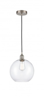 Athens - 1 Light - 10 inch - Brushed Satin Nickel - Cord hung - Mini Pendant (3442|616-1P-SN-G122-10-LED)
