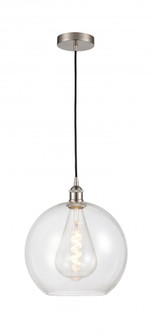 Athens - 1 Light - 12 inch - Brushed Satin Nickel - Cord hung - Mini Pendant (3442|616-1P-SN-G122-12-LED)