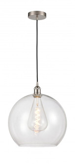 Athens - 1 Light - 14 inch - Brushed Satin Nickel - Cord hung - Pendant (3442|616-1P-SN-G122-14)