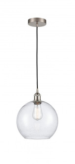 Athens - 1 Light - 10 inch - Brushed Satin Nickel - Cord hung - Mini Pendant (3442|616-1P-SN-G124-10)
