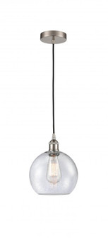 Athens - 1 Light - 8 inch - Brushed Satin Nickel - Cord hung - Mini Pendant (3442|616-1P-SN-G124-8)