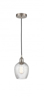 Salina - 1 Light - 6 inch - Brushed Satin Nickel - Cord hung - Mini Pendant (3442|616-1P-SN-G292)