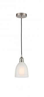 Brookfield - 1 Light - 6 inch - Brushed Satin Nickel - Cord hung - Mini Pendant (3442|616-1P-SN-G441)