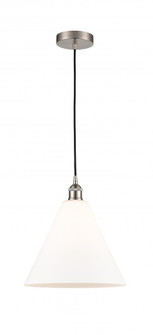 Berkshire - 1 Light - 12 inch - Brushed Satin Nickel - Cord hung - Mini Pendant (3442|616-1P-SN-GBC-121-LED)