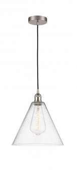 Berkshire - 1 Light - 12 inch - Brushed Satin Nickel - Cord hung - Mini Pendant (3442|616-1P-SN-GBC-124-LED)