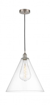 Berkshire - 1 Light - 16 inch - Brushed Satin Nickel - Cord hung - Pendant (3442|616-1P-SN-GBC-162-LED)