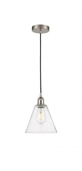 Berkshire - 1 Light - 8 inch - Brushed Satin Nickel - Cord hung - Mini Pendant (3442|616-1P-SN-GBC-84-LED)