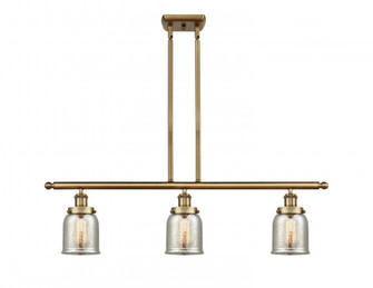 Bell - 3 Light - 36 inch - Brushed Brass - Stem Hung - Island Light (3442|916-3I-BB-G58)