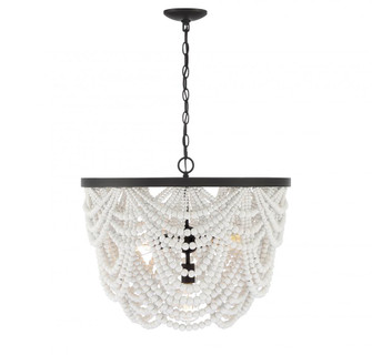 5-Light Chandelier in White with Oil Rubbed Bronze (8483|M100101GRORB)