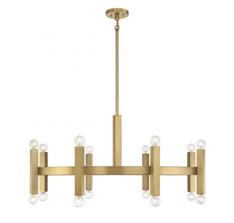 16-Light Chandelier in Natural Brass (8483|M100103NB)