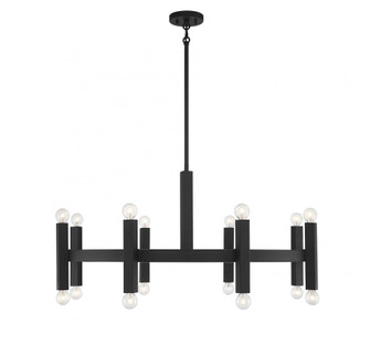 16-Light Chandelier in Matte Black (8483|M100103MBK)