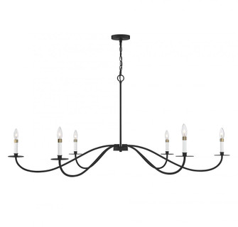 6-Light Chandelier in Matte Black (8483|M100105MBK)