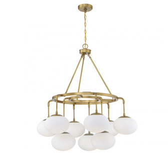 9-Light Chandelier in Natural Brass (8483|M10098NB)