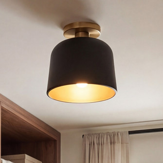 1-Light Ceiling Light in Matte Black with Natural Brass (8483|M60067MBKNB)