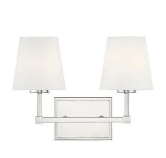 2-Light Bathroom Vanity Light in Polished Nickel (8483|M80052PN)