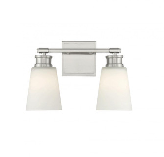 2-Light Bathroom Vanity Light in Brushed Nickel (8483|M80054BN)