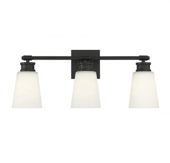 3-Light Bathroom Vanity Light in Matte Black (8483|M80055MBK)