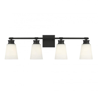 4-Light Bathroom Vanity Light in Matte Black (8483|M80056MBK)