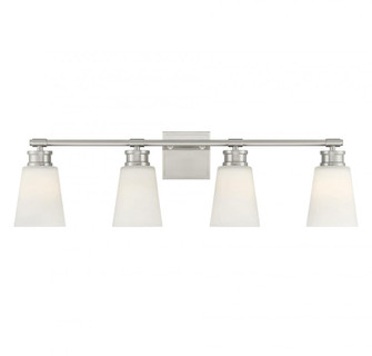 4-Light Bathroom Vanity Light in Brushed Nickel (8483|M80056BN)