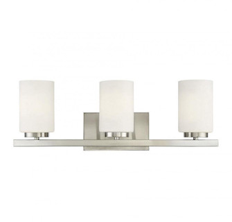 3-Light Bathroom Vanity Light in Brushed Nickel (8483|M80067BN)