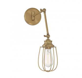 1-Light Adjustable Wall Sconce in Natural Brass (8483|M90022NB)