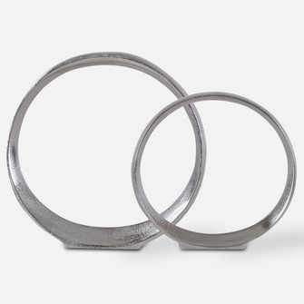 Uttermost Orbits Nickel Ring Sculptures Set/2 (85|17985)