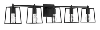 Dunn 5 Light Vanity in Flat Black (20|12141FB5)