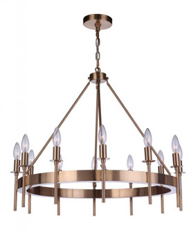 Larrson 12 Light Chandelier in Satin Brass (20|54312-SB)