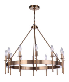 Larrson 12 Light Chandelier in Satin Brass (20|54312-SB)