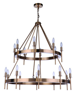 Larrson 18 Light Chandelier in Satin Brass (20|54318-SB)