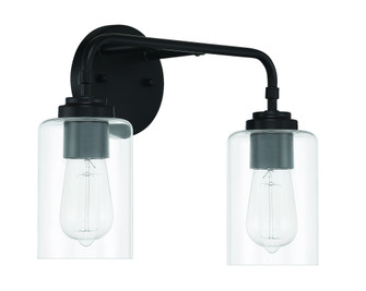 Stowe 2 Light Vanity in Flat Black (20|56002-FB)