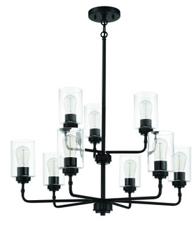 Stowe 9 Light Chandelier in Flat Black (20|56029-FB)