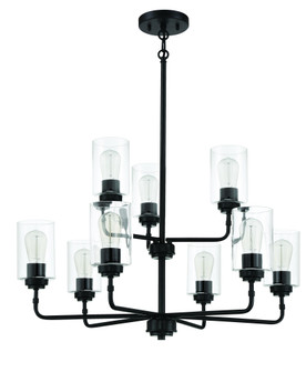 Stowe 9 Light Chandelier in Flat Black (20|56029-FB)
