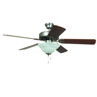 Builder Deluxe 52'' 5-Blade Ceiling Fan in Brushed Polished Nickel w/ Ash/Mahogany Blades (20|BLD52BNK5C1)