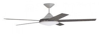 Delaney 60'' 5-Blade Indoor/Outdoor (Wet) Ceiling Fan in Painted Nickel w/ Greywood Blades (20|DLY60PN5)