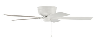 Pro Plus Hugger 52'' 5-Blade Ceiling Fan in White w/ White/Washed Oak Blades; Light Kit Optional  (20|PPH52W5)