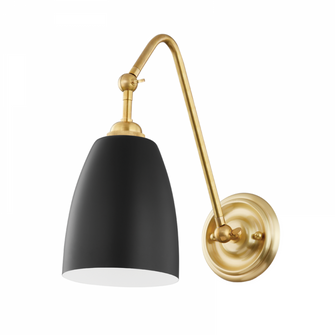 1 LIGHT WALL SCONCE (57|3021-AGB/BK)
