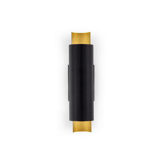 Dela 16-in Black/Gold Leaf LED Wall Sconce (461|WS41216-BK/GL)