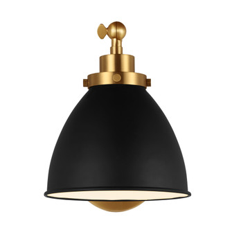 Wellfleet Single Arm Dome Task Sconce (7725|CW1131MBKBBS)