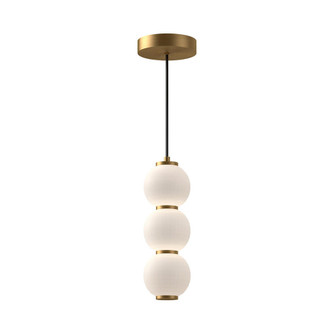 Bijou 7-in Aged Gold/Opal Matte Glass LED Pendant (7713|PD530313AGOP)