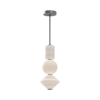 Bijou 8-in Brushed Nickel/Opal Matte Glass LED Pendant (7713|PD530341BNOP)