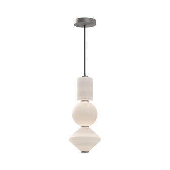 Bijou 8-in Brushed Nickel/Opal Matte Glass LED Pendant (7713|PD530341BNOP)
