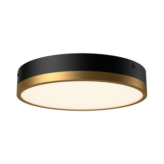 Adelaide 11-in Aged Gold/Matte Black LED Flush Mount (7713|FM554211AGMB)