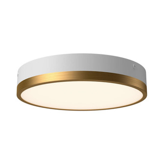 Adelaide 11-in Aged Gold/White LED Flush Mount (7713|FM554211AGWH)